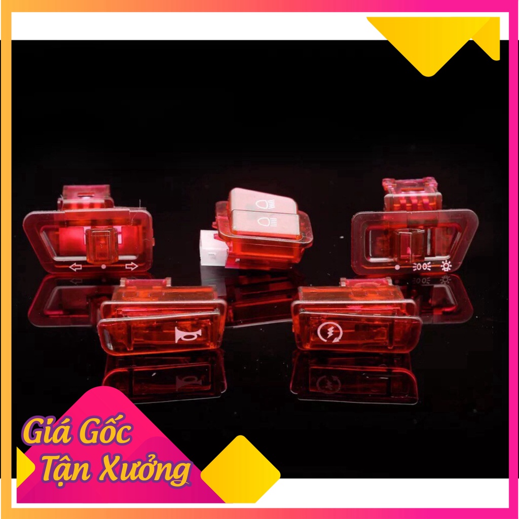 Bộ Công Tắc Màu Siêu Đẹp Trang Trí Xe Máy 5 Chi Tiết Sh 2010, Lead 110 Cũ , Wave,future Cũ..... (Ảnh Sp thật)