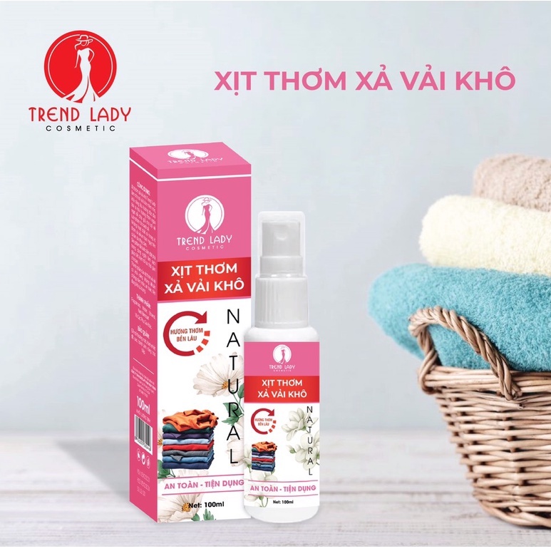 Xịt thơm quần áo nước xả vải khô Trend Lady 100ml - Hàng chính hãng