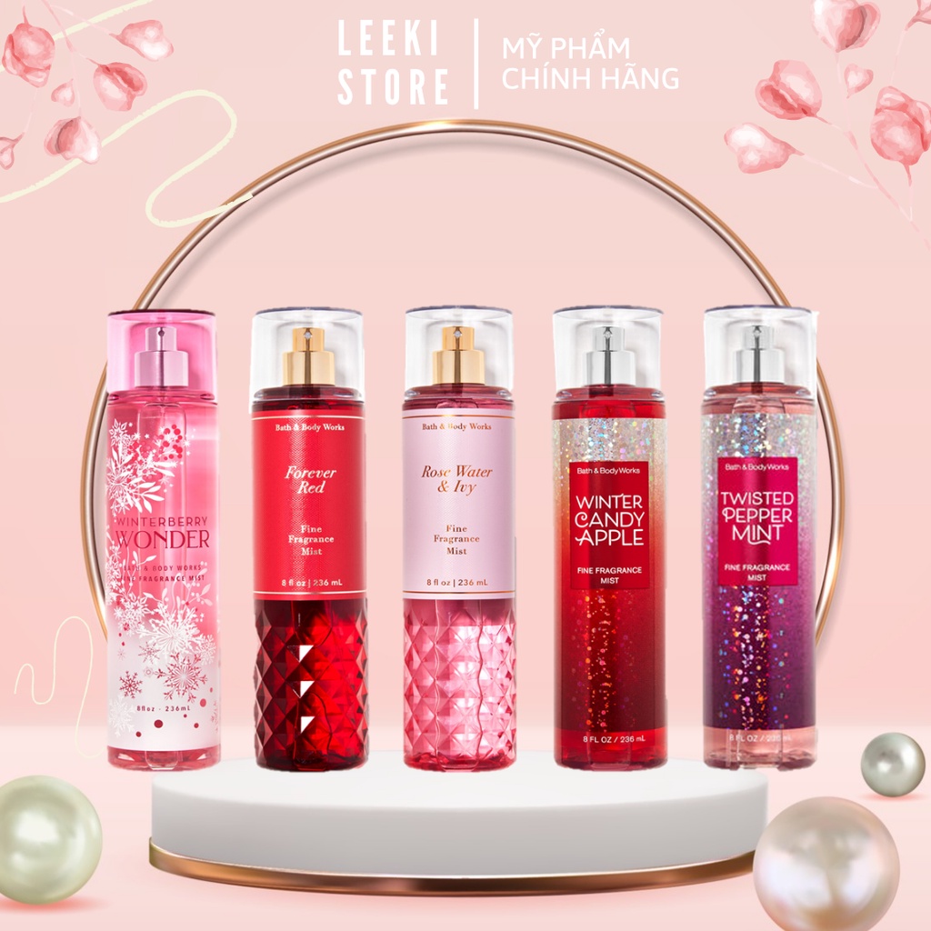 Body mist Bath And Body Works xịt thơm toàn thân hương nước hoa 236ml