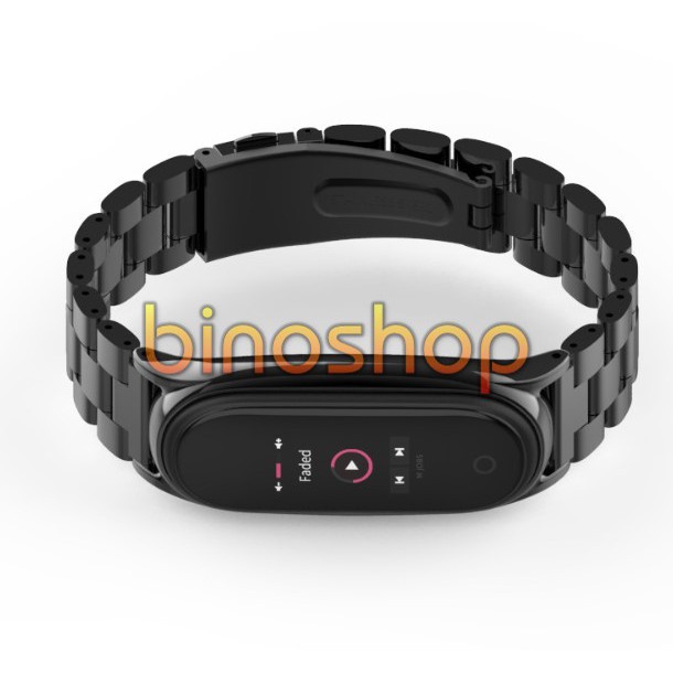 [Xiaomi Miband 4] Dây đeo kim loại mắt to Xiaomi Miband 4 - Bản Plus