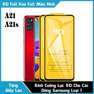 Kính Cường Lực Samsung A21s / A21 Full Màn 9D Siêu Xịn Tặng keo mép