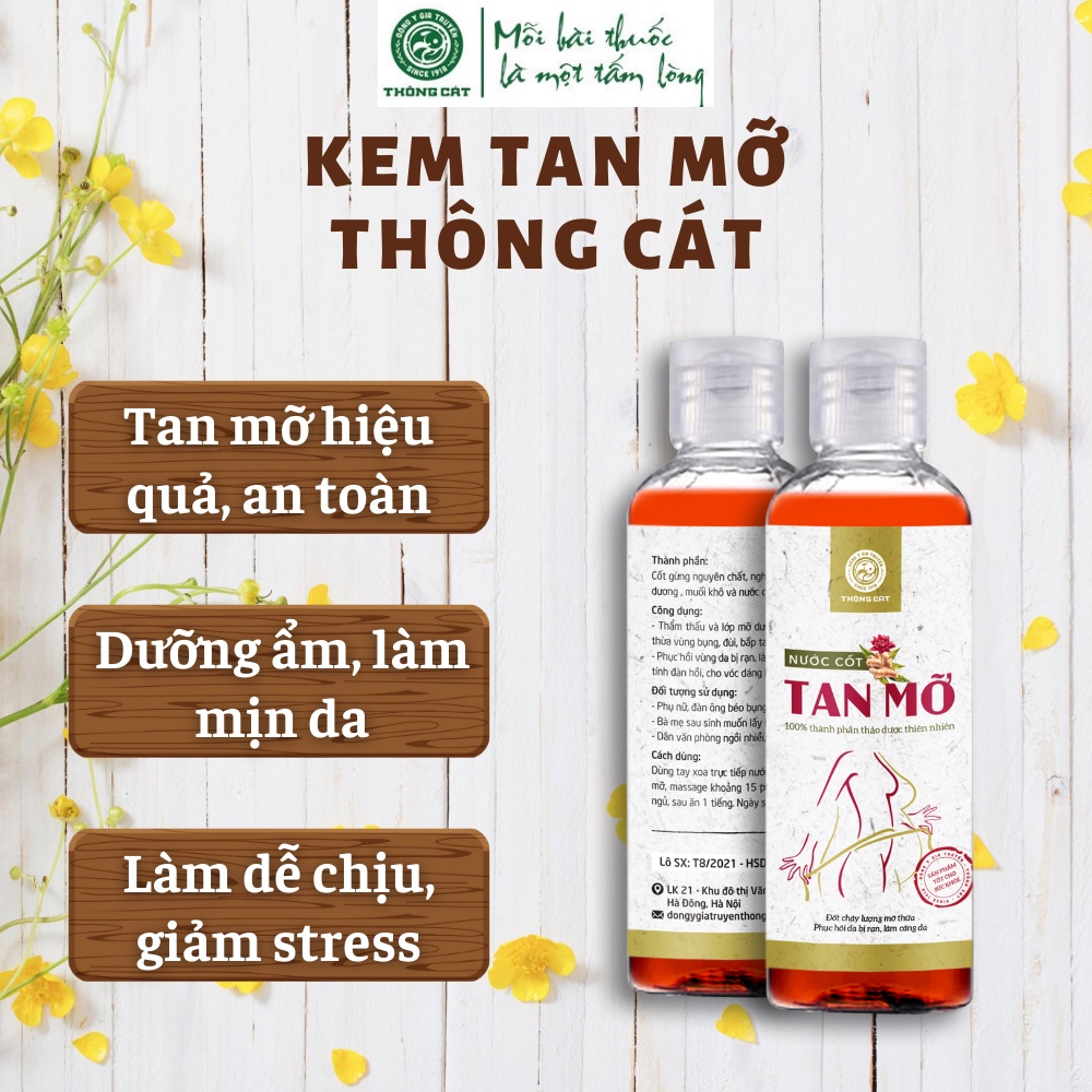 Kem tan mỡ bụng, đùi, bắp tay sau sinh hiệu quả - Đánh tan mỡ thừa, giảm cân cấp tốc Đông y gia truyền Thông Cát