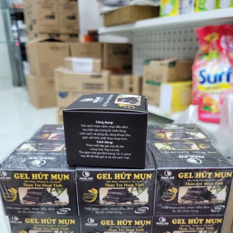 Gel Hút Mụn Than Tre Hoạt Tính Mai Lan 50g