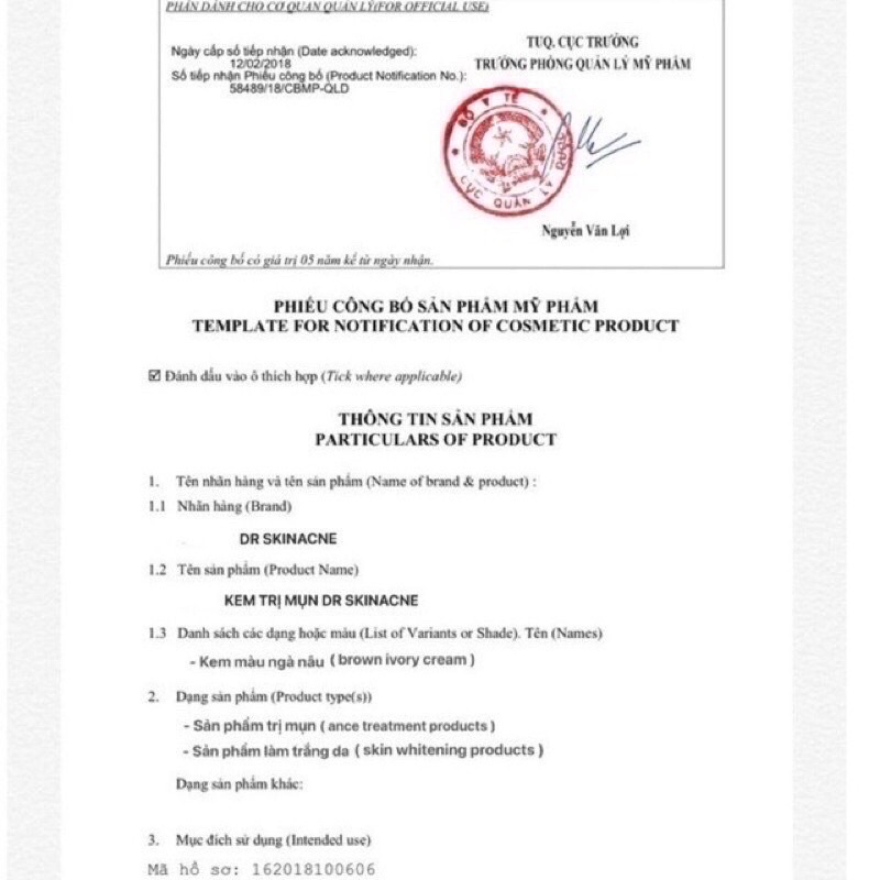 KEM GIẢM MỤN DR.SKINCARE | BigBuy360 - bigbuy360.vn