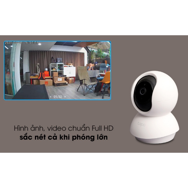 Camera Wifi Trong Nhà TP-link Tapo C200 - FullHD 1080P , đàm thoại 2 chiều , cảnh báo chuyển động , xoay 360° , BH - 2N | BigBuy360 - bigbuy360.vn