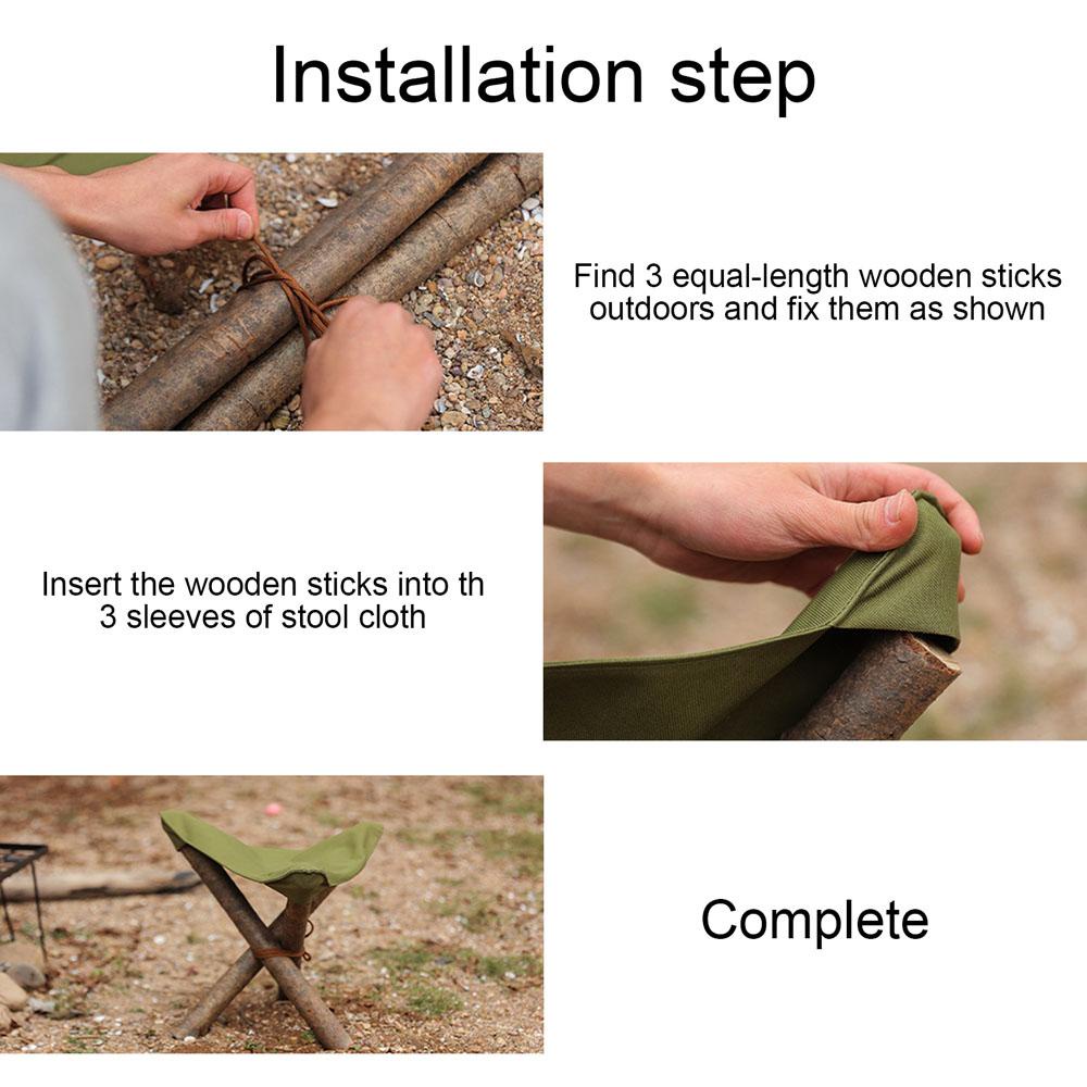 Ghế Đẩu Cắm Trại Hình Tam Giác Làm Bằng Thủ Công DIY