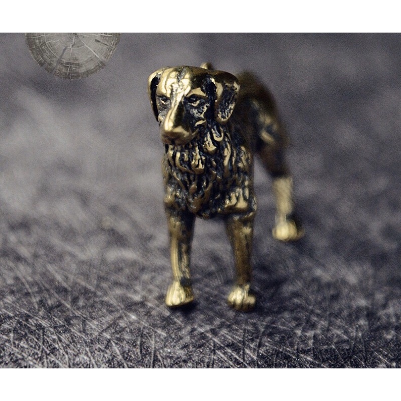 Tượng Chó tuổi Tuất bằng đồng mini- Trang trí bàn, xe hơi, vật phẩm phong thủy, móc treo chìa khóa loại đẹp giá rẻ