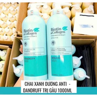 Cặp Dầu Gội Xả Biotin Collagen Xanh và Trắng