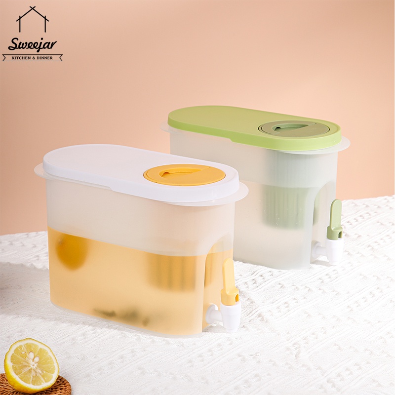 Bình đựng nước nóng lạnh Sweejar 3.9l có vòi rót chịu nhiệt cao tiện dụng cho tủ lạnh/ nước trái cây