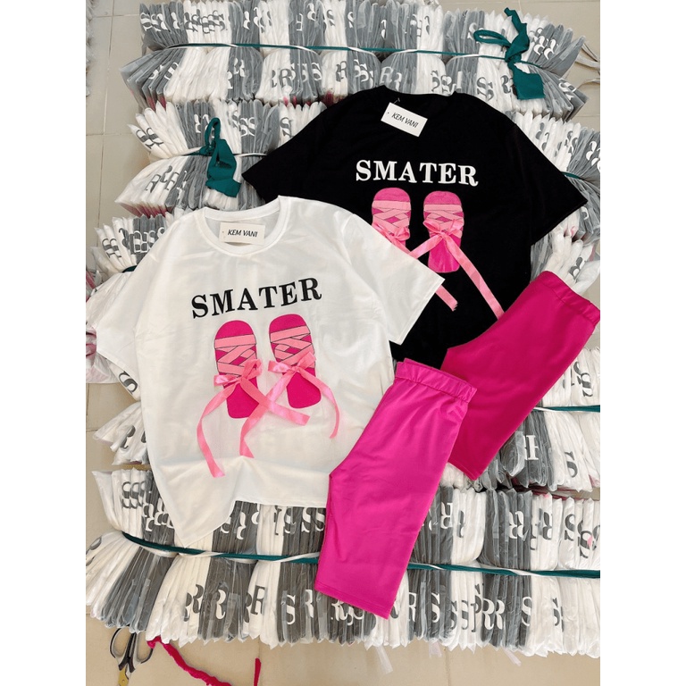 SÉT BỘ ÁO ĐÔI GIÀY CHẤT THUN CO GIÃN SIÊU HOT MM