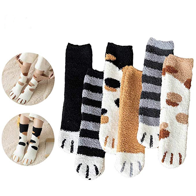 Tất giữ ấm dày dặn hình bàn chân mèo dễ thương