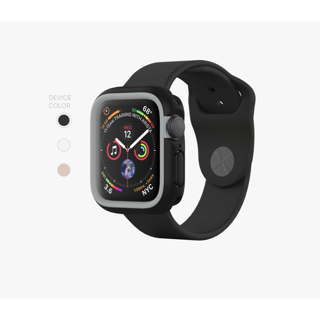 Ốp viền Rhinoshield iWatch Series 4/5/6/7/SE  CrashGuard NX Đen mix màu