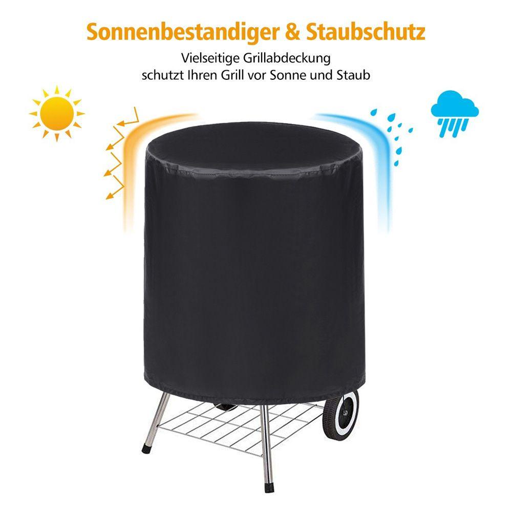 Tấm Phủ Lò Nướng BBQ Hình Tròn Màu Đen Chống Mưa Tiện Dụng