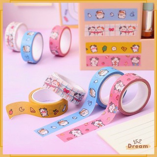 Băng dính Washi Tape Bò Sữa Siêu Đáng Yêu Dài 5m