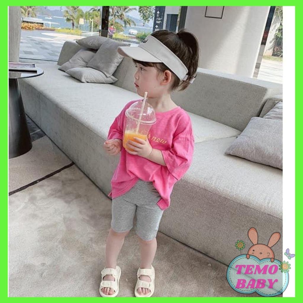 Quần legging đùi màu trơn đáng yêu cho bé gái Temo baby QA27