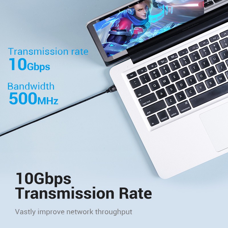 VENTION Dây Cáp Mạng cat6a ethernet cat6a ethernet Siêu Mỏng Tốc Độ Cao 10 gigabit rj45