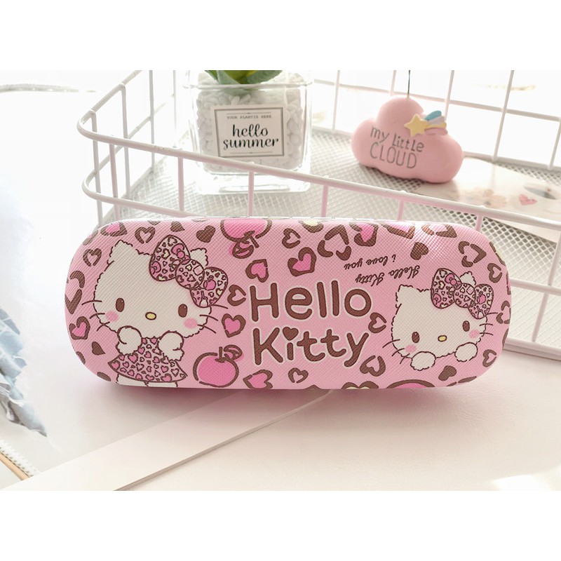Hello kitty Hộp Đựng Mắt Kính Siêu Nhẹ In Họa Tiết Hoạt Hình Phong Cách Hàn Quốc Cho Nữ