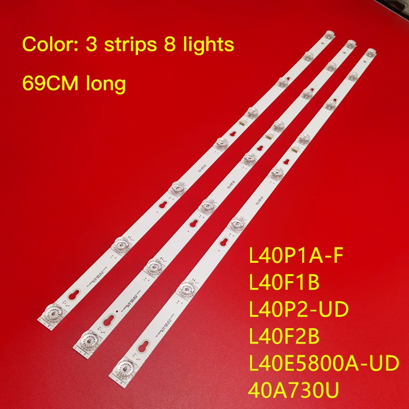 3 Cái / bộ Bộ Đèn Nền Cho TCL 40inch LED40P62US Brandnew Plug and Play