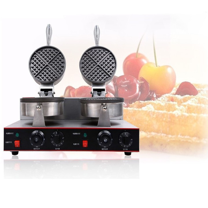 Máy làm bánh tổ ong - Làm bánh waffle đôi