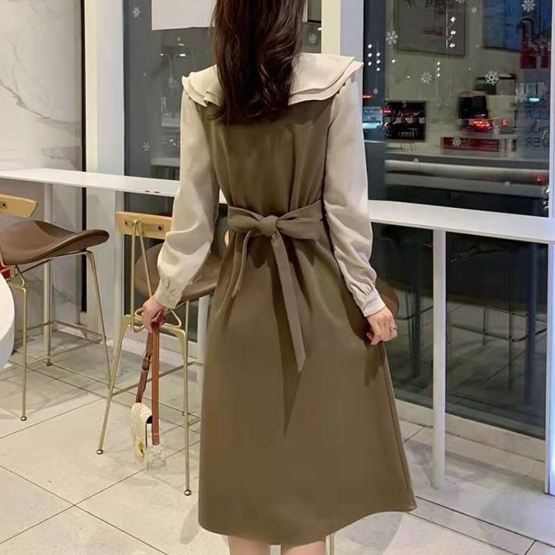Đầm midi Perty dáng dài tay dài phong cách Hàn Quốc mùa thu 2022 cho nữ