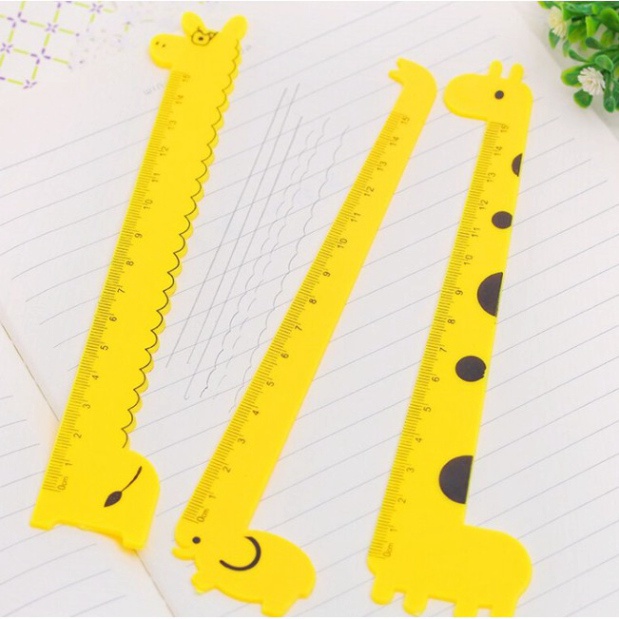 Combo Thước Kẻ Học Sinh Hình Hươu Voi Cute - Thước Kẻ Nhựa Chiều Dài 15cm HAPPY KIDS247