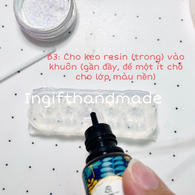 Resin UV 100g làm charm nail siêu trong, nhanh khô, bề mặt tốt