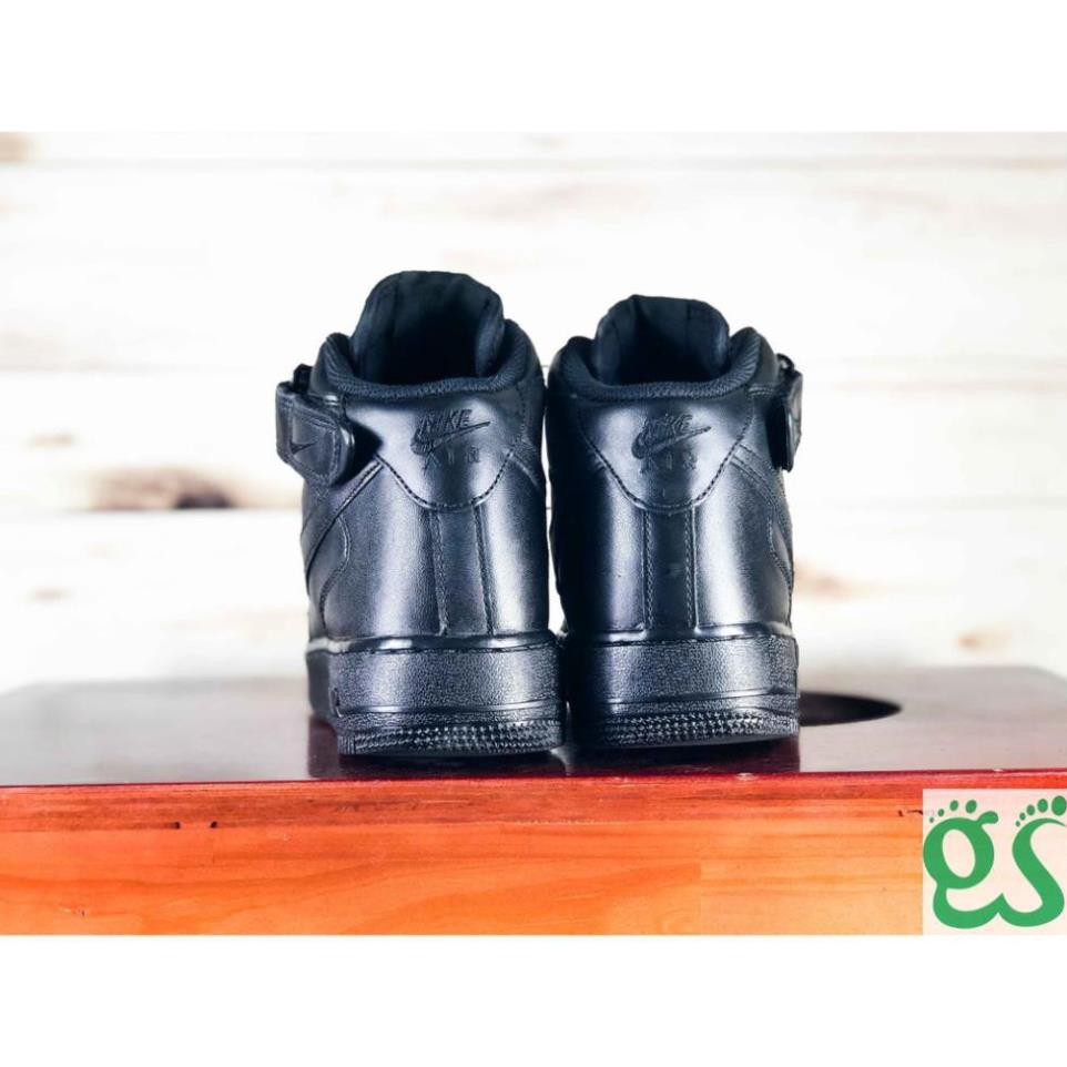 Giày Chính Hãng 2hand Nike Air Force 1 Mid All Black -p13 , nn