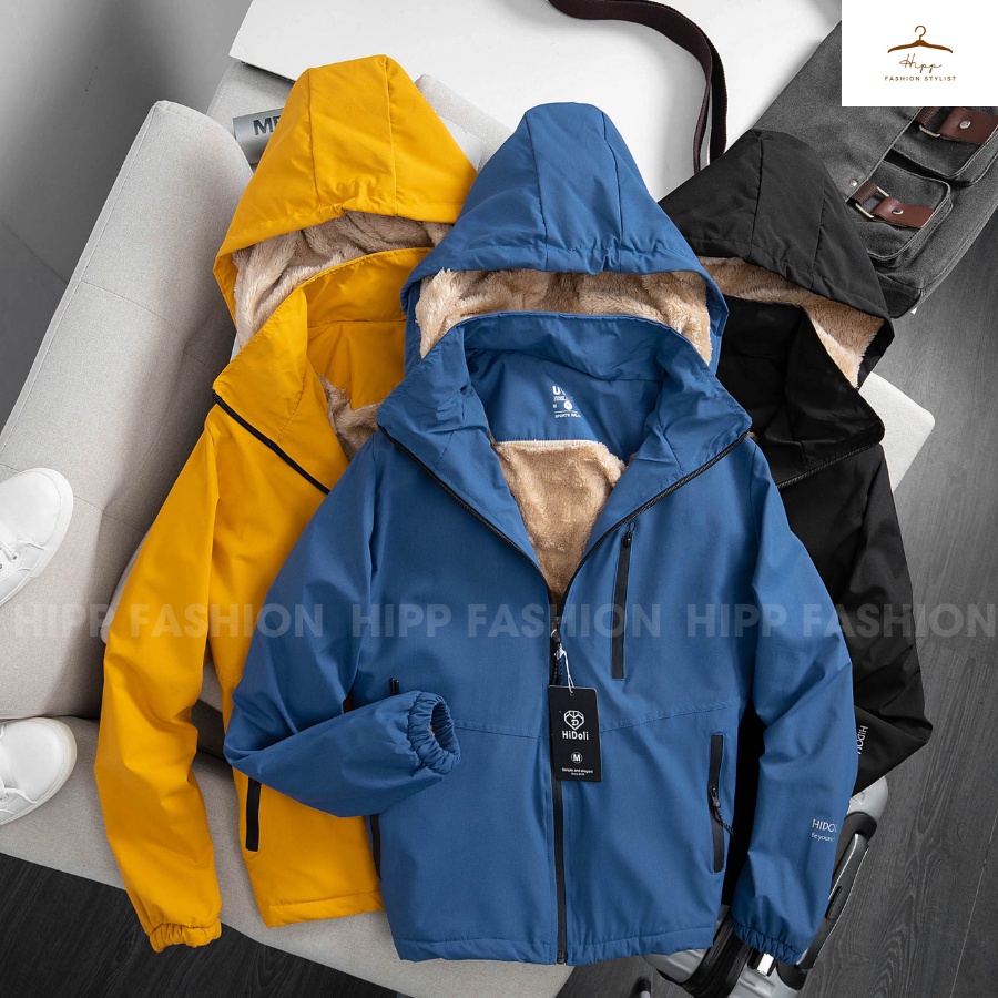 Áo khoác lót lông nam nữ NANG FASHION 2023, chống nước tuyệt đối, 2 lớp kèm mũ