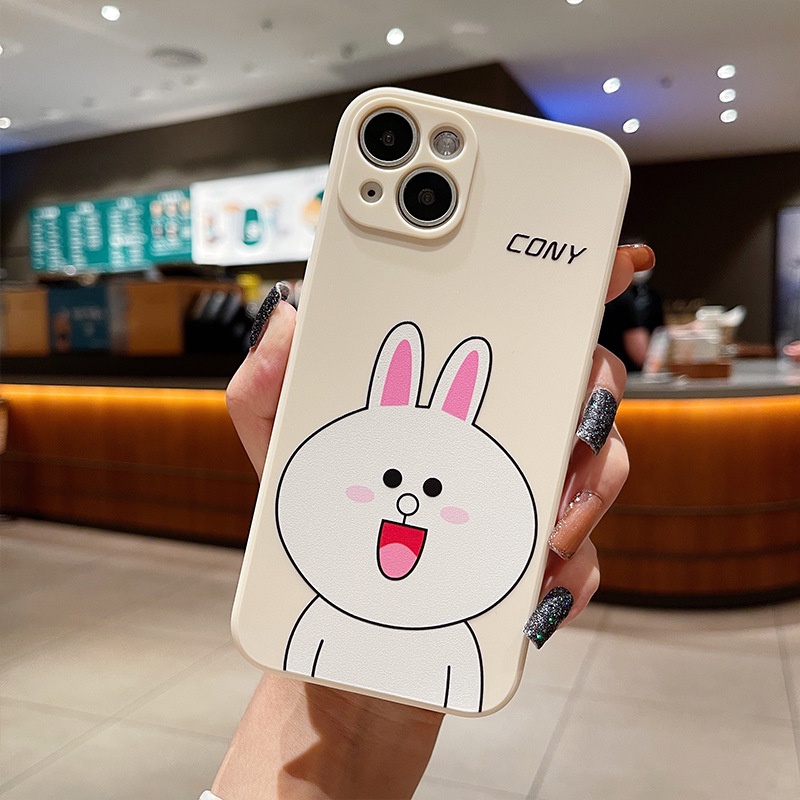 [ ỐP ĐIỆN THOẠI ] ốp lưng iphone đôi bạn thỏ trắng, vịt vàng dễ thương viền vuông ốp iphone 14/13/12/11/pro/plus/promax
