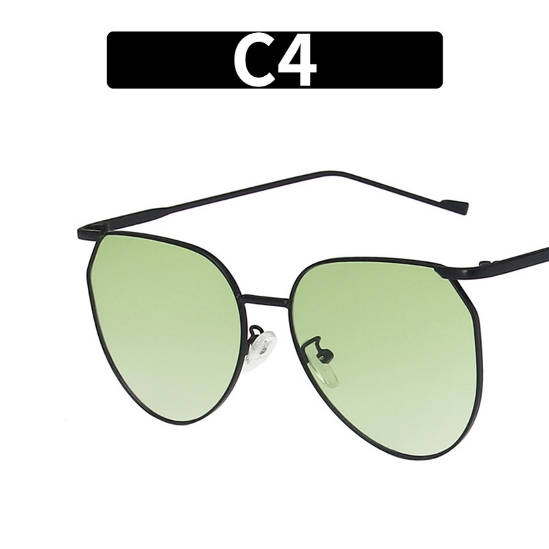 Kính Mát Chống Tia UV Màu Gradient Phong Cách Retro Thời Trang Hàn Quốc Cho Nữ