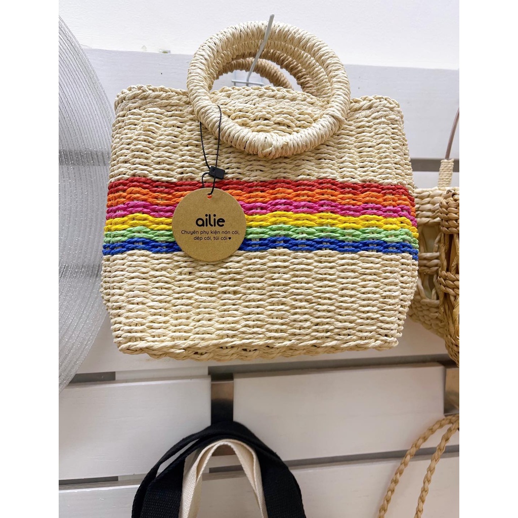 TÚI VUÔNG TAY GỖ - AILIE