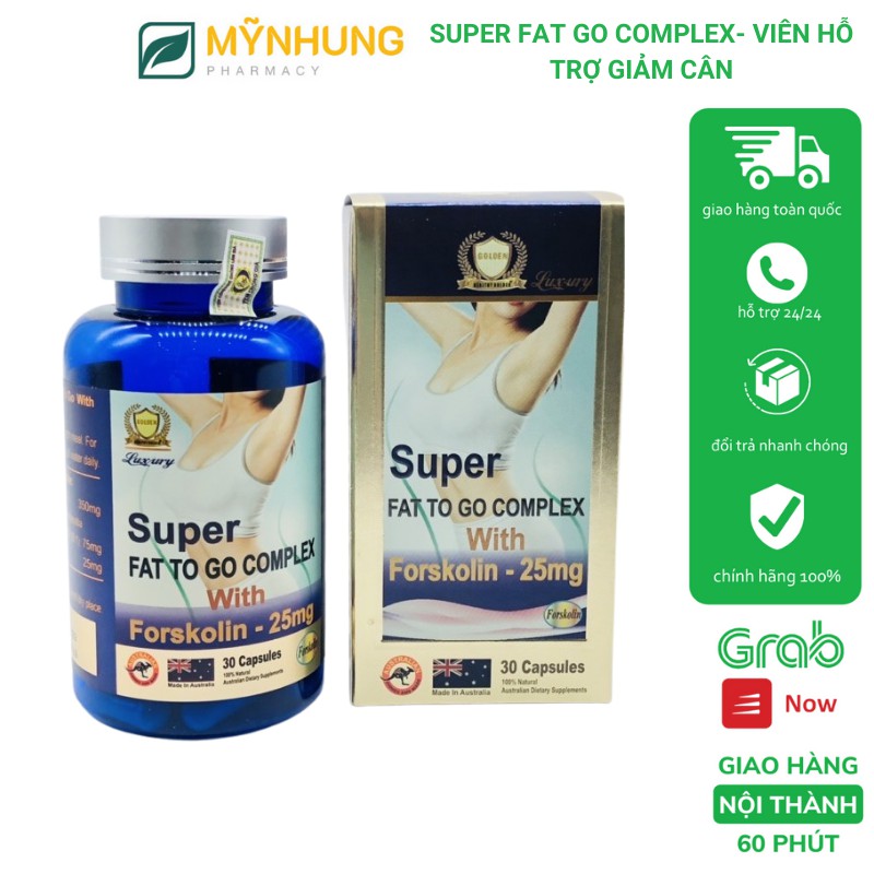 SUPER FAT GO COMPLEX- VIÊN HỖ TRỢ GIẢM CÂN LỌ 30 viên