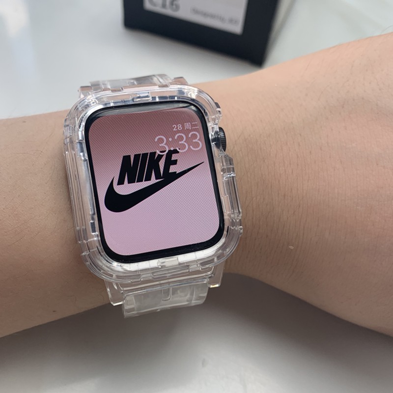 H8AE 2021 Newest Style ICE Design Apple Watch Transparent Strap for All Series 6 5 4 3 2 1 SE