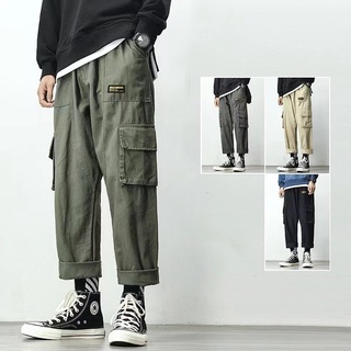 Quần Dài Nam Lưng Thun Ống Rộng Thời Trang Xu Hướng phong cách Hàn Quốc fashion quần jogger nam tiếng Nhật unisex bigsize Cargo Quần