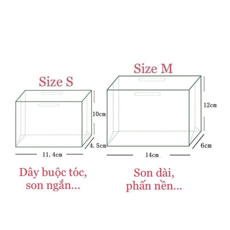 [12x14x6 SỈ 8K] Túi giấy đựng son quà phụ kiện nhỏ Size M