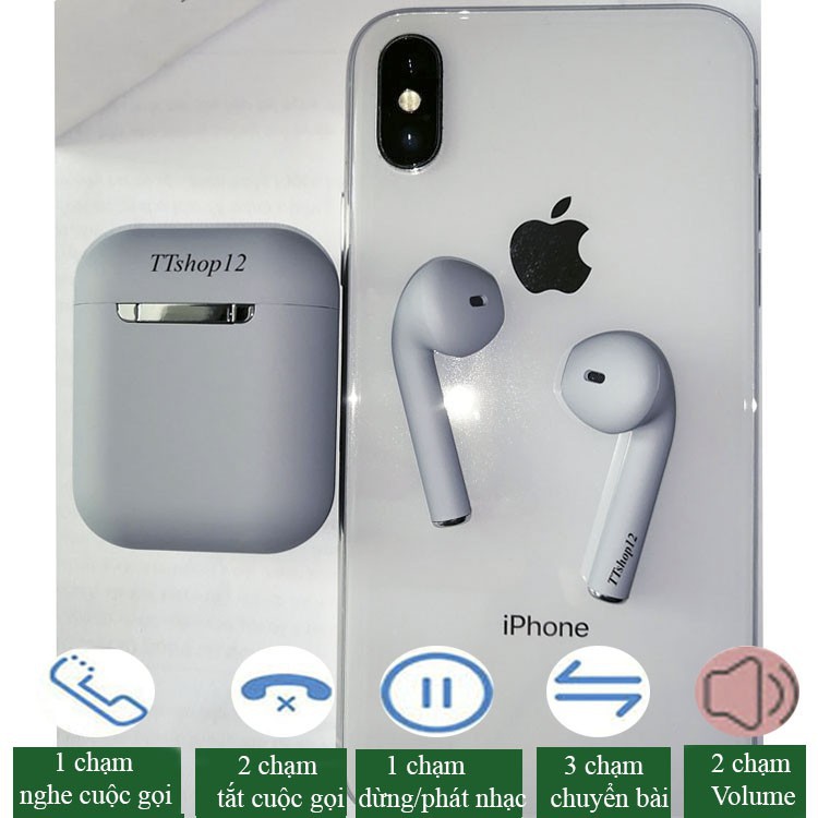 [VIDEO SO SÁNH] Tai Nghe Bluetooth InPods 12 Chính hãng Chống Nước IPX4 Cảm Biến 1 chạm âm thanh siêu hay