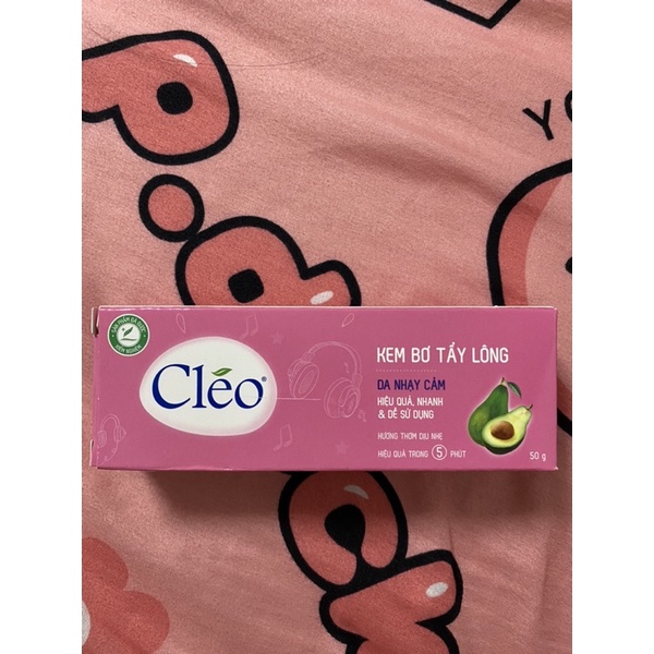 Kem Bơ Tẩy Lông CLEO  Hồng Dành Cho Da nhạy cảm-50g