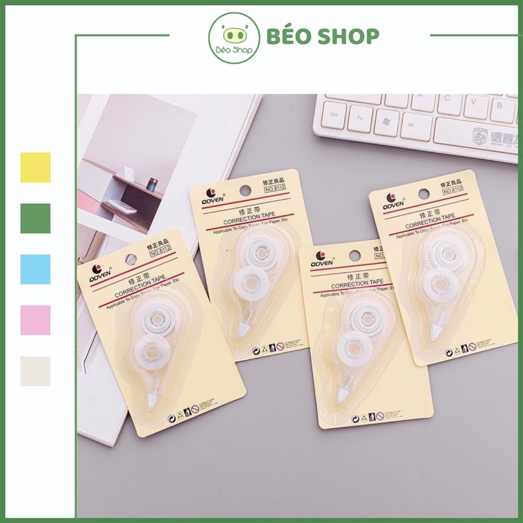 Bút xóa kéo băng keo xóa mini Pkbeoshop phong cách trắng trong basic ODVEN