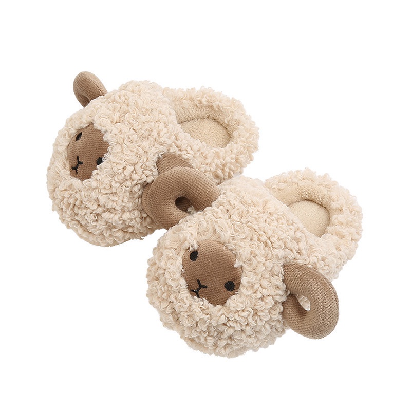 Dép ấm đi trong nhà Dép bông đi trong nhà hình cừu dễ thương cho bé dép bông dép đi trong nhà dép bông đi trong nhà