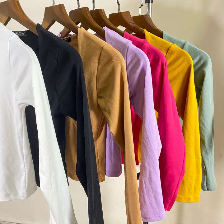 Áo Kiểu Nữ Croptop Thun Borip Cổ Vuông Tay Dài Có Mút Ngực Mẫu Mới Siêu Hot | BigBuy360 - bigbuy360.vn