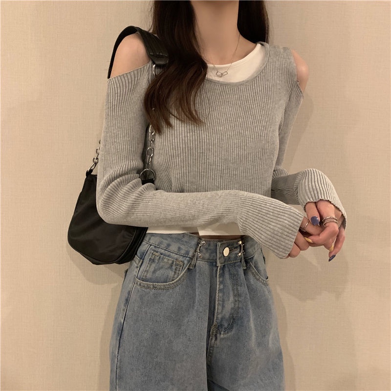 Áo Len Nữ Dài Tay Cổ Tròn Thời Trang Hàn Mới