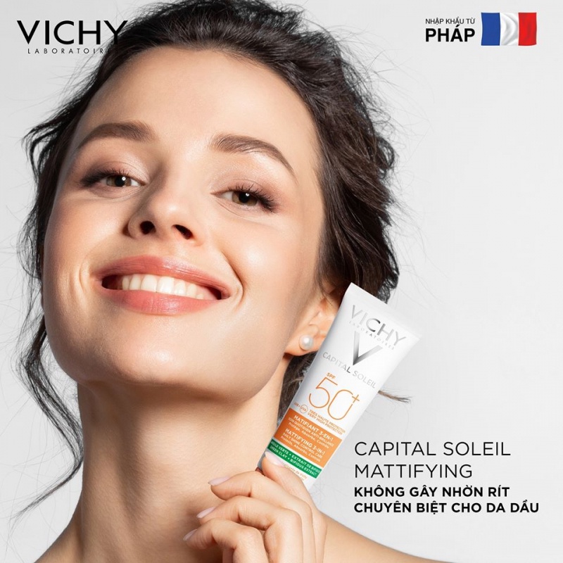 ✅[NỘI ĐỊA PHÁP] Kem Chống Nắng Vichy Capital Soleil 3In1 Chống Ô Nhiễm &amp; Bụi Mịn 50ML