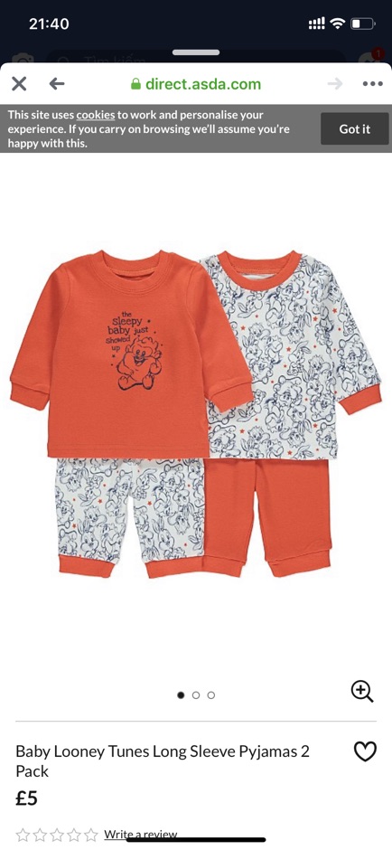 Set 2 bộ ngủ cotton bé trai george authentic size 0-18m