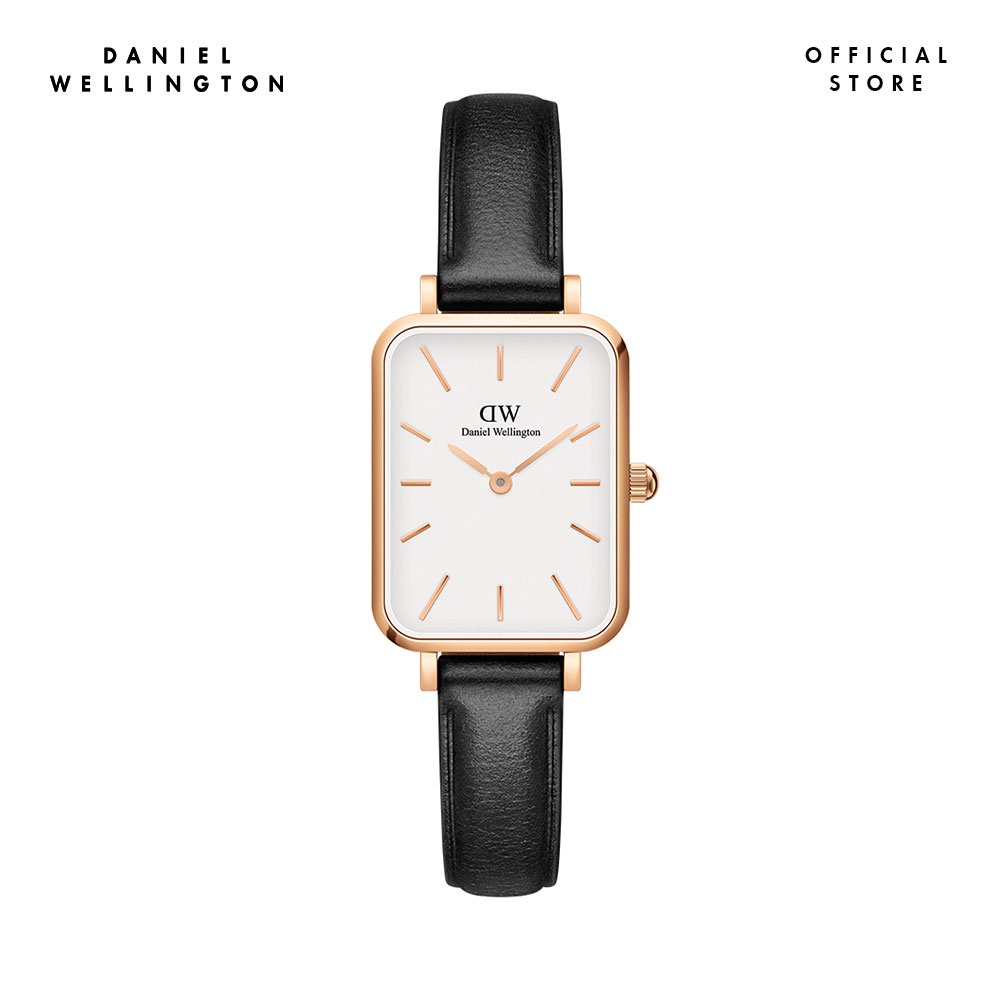 Đồng hồ Nữ Daniel Wellington dây da - Quadro Pressed Sheffield 20x26mm DW00100434