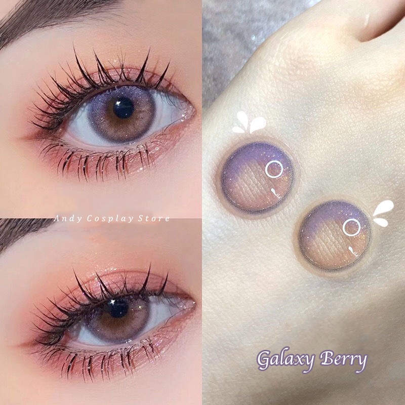 [CÓ SẴN] Kính áp tròng/ lens tím hồng Galaxy Berry