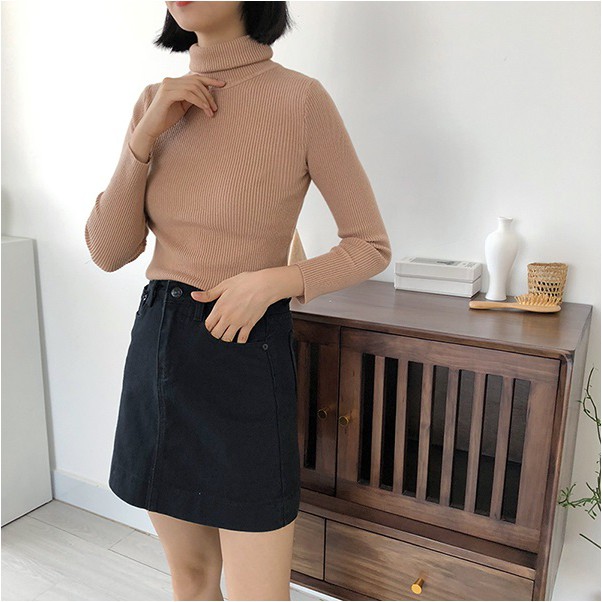 Chân Váy Kaki Jean Phom Chữ A Eo Cao_Nhiều Màu | BigBuy360 - bigbuy360.vn