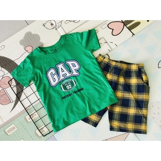 Set bộ quần áo gap xanh cho bé trai