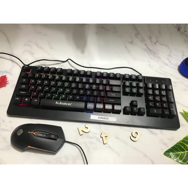Bộ bàn phím chuột gaming giả cơ KM310 có đèn led 7 màu, bộ bàn phím chuyển chơi game jack usb dùng cho máy tính laptop | BigBuy360 - bigbuy360.vn