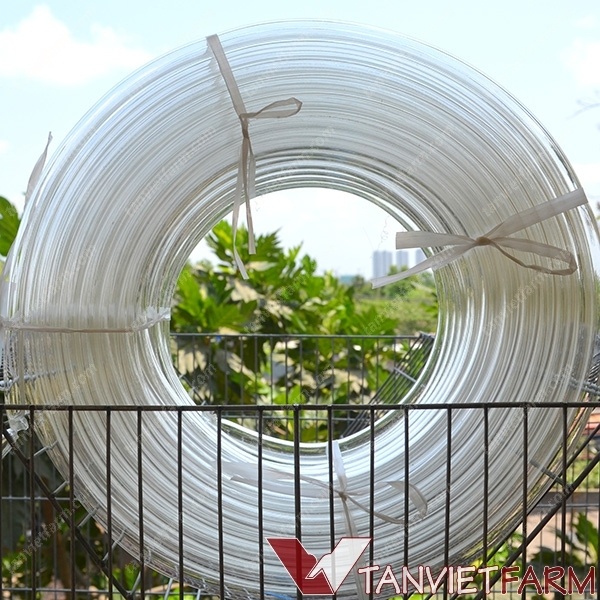 Ống dẫn nước bằng nhựa dẻo, trắng trong 8 li