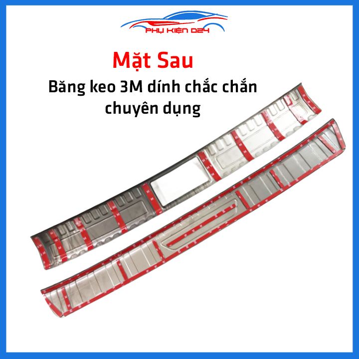 Ốp chống trầy cốp Kona 2018-2019-2020-2021 thép không gỉ vân titan bảo vệ xe chống va đập